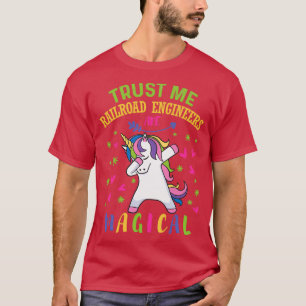 T-shirt Cadeau de l'ingénieur du chemin de fer Cute Unicor