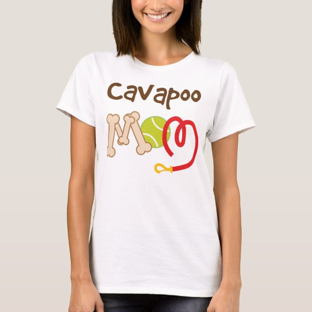 T-shirt Cadeau de maman de race de chien de Cavapoo (Devant)
