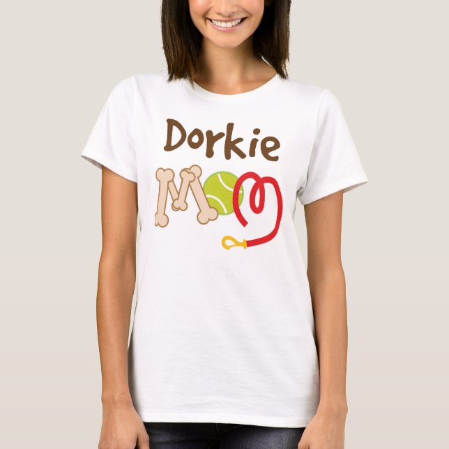 T-shirt Cadeau de maman de race de chien de Dorkie (Devant)