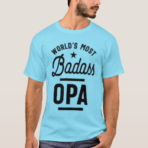 T-shirt Cadeau de Mens World le plus Badass Opa Grand-pa