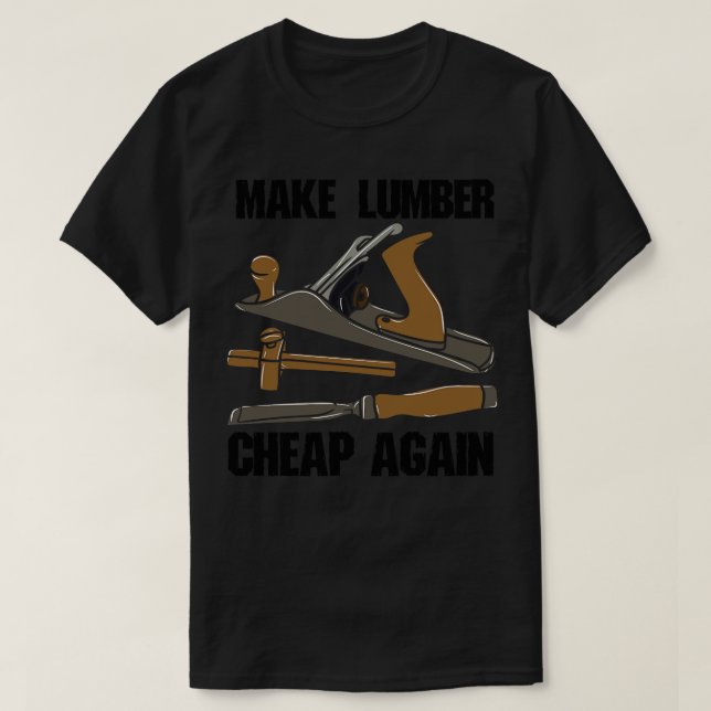 T-shirt cadeau de menuiserie (Design devant)
