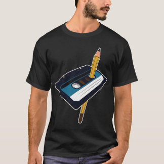 T-shirt Cadeau de Mixtape d'audiocassette de stylo de