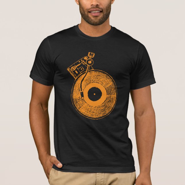 T-shirt Cadeau de musique de Tourne-disque de joueur de (Devant)