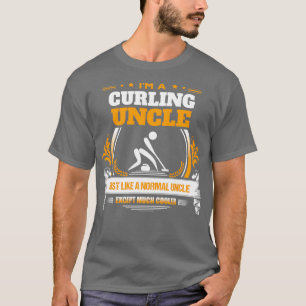 T-shirt Cadeau de Noël à l'oncle de curling ou cadeau d'an