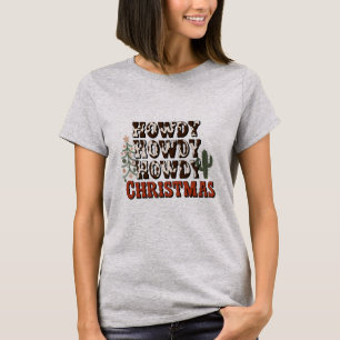 T-shirt Cadeau de Noël de fête de famille de Noël Howdy Ho