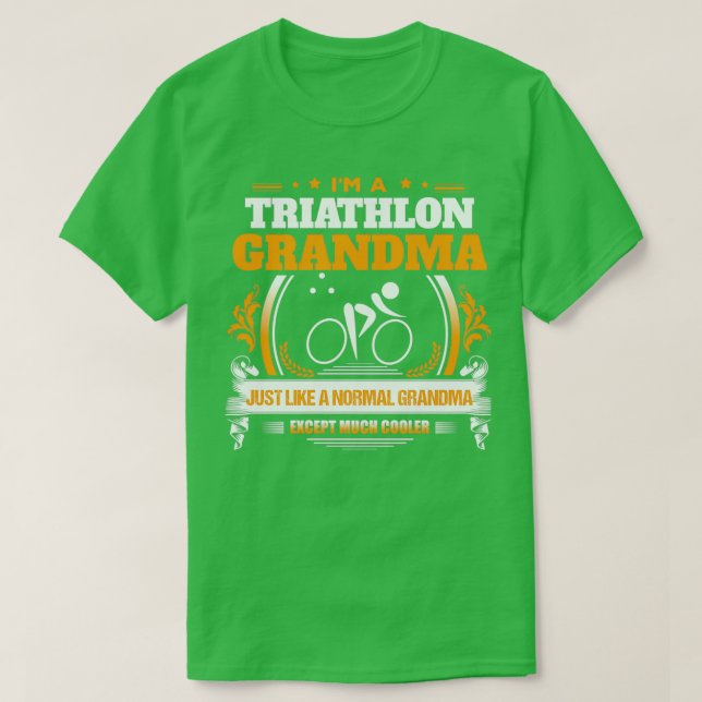 T-shirt Cadeau de Noël de grand-mère de Triathlon ou cadea (Design devant)