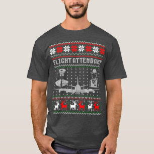 T-shirt Cadeau de Noël de l'agent de bord vilain Noël