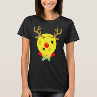 T-shirt Cadeau de Noël de pickleball de renne