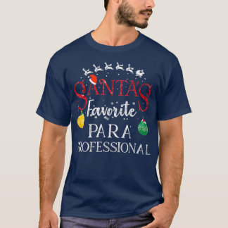 T-shirt Cadeau de Noël favori de Santas Paraprofessionnel