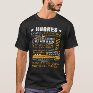 T-shirt Cadeau de nom Hughes - Hughes - Hughes Nom de fami