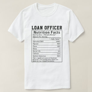 T-shirt Cadeau de nutrition drôle pour agent de crédit ban