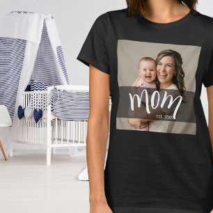 T-shirt Cadeau de photo établi pour nouvelle maman