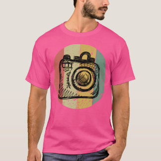 T-shirt Cadeau de photographie Appareil photo rétro vintag