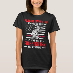 T-shirt Cadeau de pompier pour hommes Drôle de pompier Va