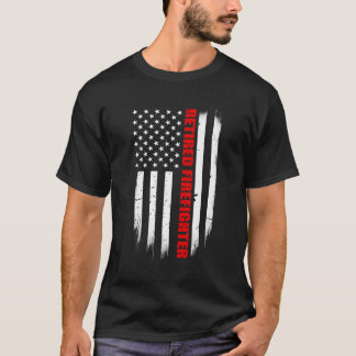 T-shirt Cadeau de pompier retraité - Mince Red Line Americ