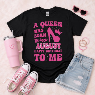 T-shirt Cadeau de princesse rose Reine d'anniversaire d'ao