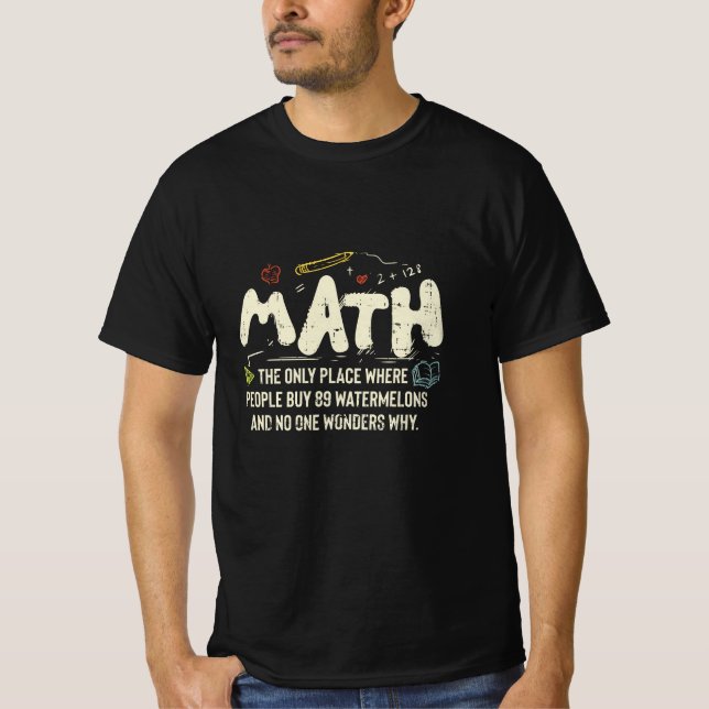 T-shirt Cadeau de professeur de mathématiques Mathématique (Devant)