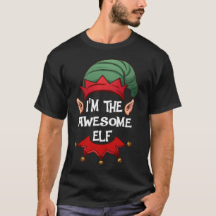 T-shirt Cadeau de Pyjama Elf de Noël Je suis le merveilleu