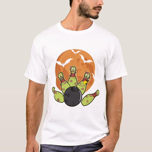 T-shirt Cadeau de quilleur de bowling de bats de zombies d (Devant)