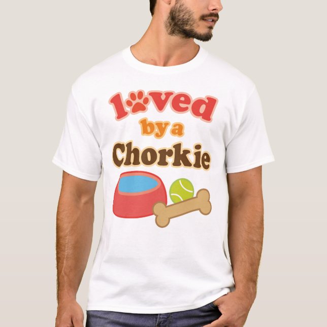 T-shirt Cadeau de race de chien de Chorkie (Devant)