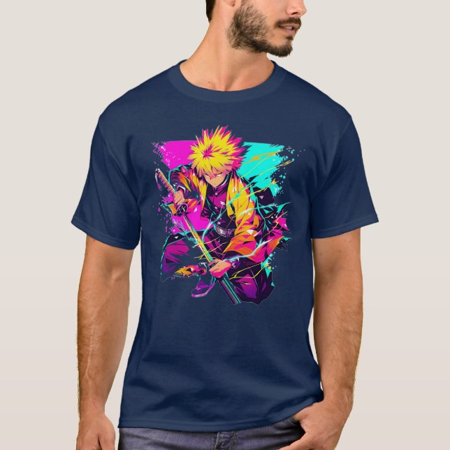 T-shirt cadeau de respiration de foudre de zenitsu (Devant)