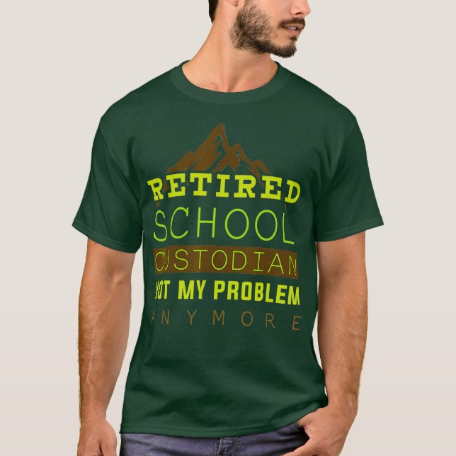 T-shirt Cadeau de retraite du gardien de l'école à la retr (Devant)