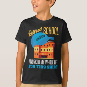 T-shirt Cadeau de retraite du gardien de l'école Retraité 