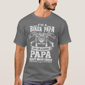 T-shirt Cadeau de retraite pour grand-père à vélo Motard P