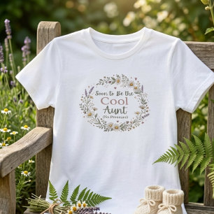 T-shirt Cadeau de Révélation de Tante Florale Bientôt Froi