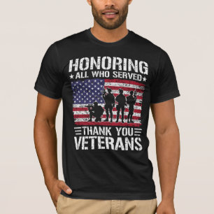 T-shirt Cadeau de service militaire patriotique Merci aux