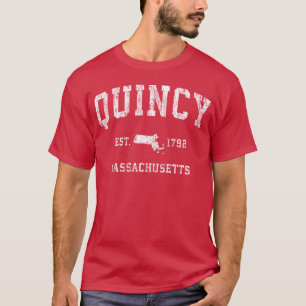 T-shirt Cadeau de sports athlétiques Quincy Massachusetts