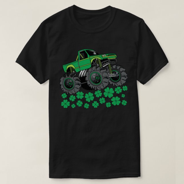 T-shirt Cadeau de St Patricks Day pour garçons avec camion (Design devant)