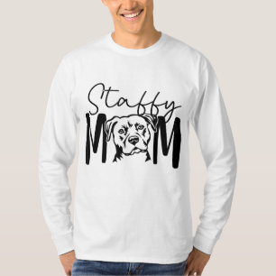 T-shirt Cadeau De Staffy Maman Pour Chien De Staffordshire