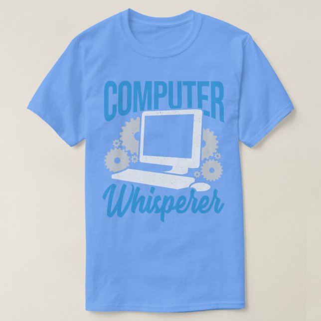 T-shirt Cadeau de support technique de Whisperer d'ordinat (Design devant)