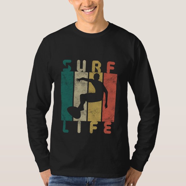 T-shirt cadeau de surf rétro pour surfeur (Devant)