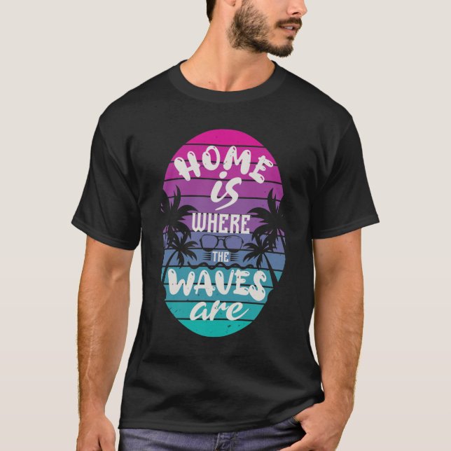 T-shirt Cadeau de surfeur rétro (Devant)