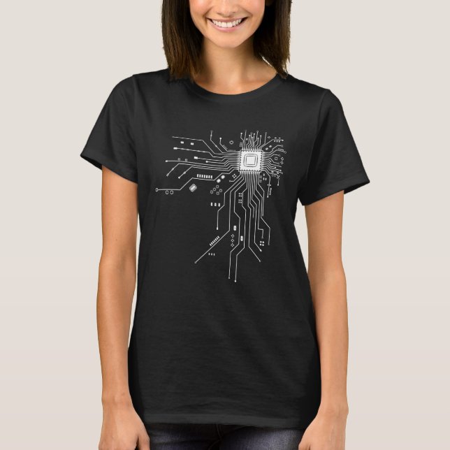 T-shirt Cadeau de technologie de conception de circuit de  (Devant)