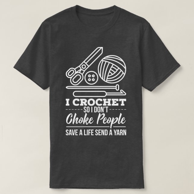 T-shirt Cadeau de Tricot de crochet (Design devant)