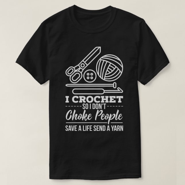 T-shirt Cadeau de Tricot de crochet (Design devant)