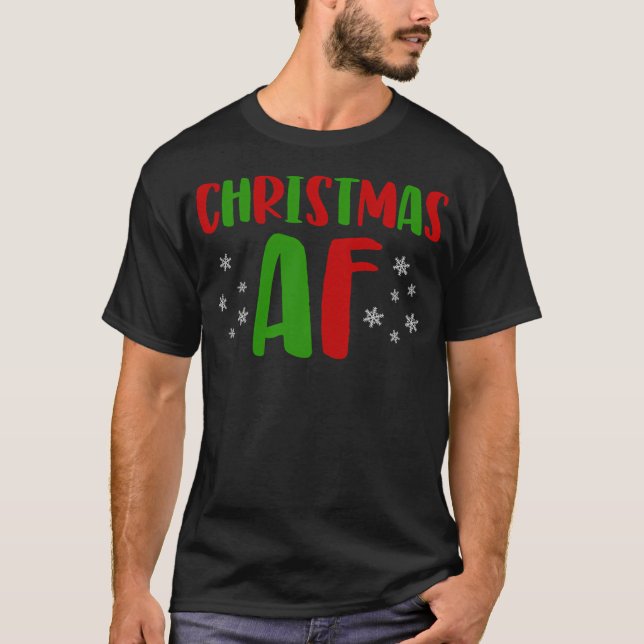 T-shirt Cadeau de vacances de Noël Af (Devant)