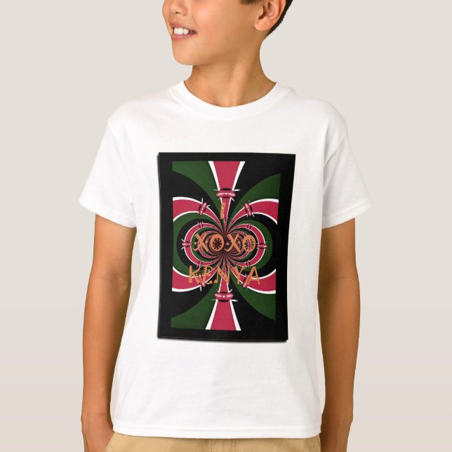T-shirt Cadeau de voyage kenyan - Conception de câblage et (Devant)