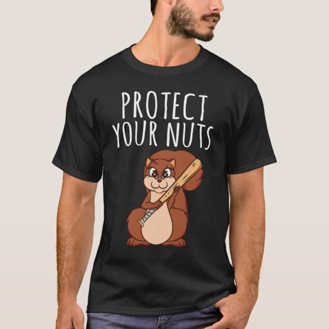 T-shirt Cadeau d'écureuil - Protégez vos noix (Devant)
