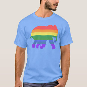 T-shirt Cadeau d'éléphant LGBT couleurs Animal coloré