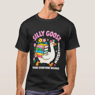 T-shirt Cadeau d'enseignant d'oie mignonne d'inclusion tou