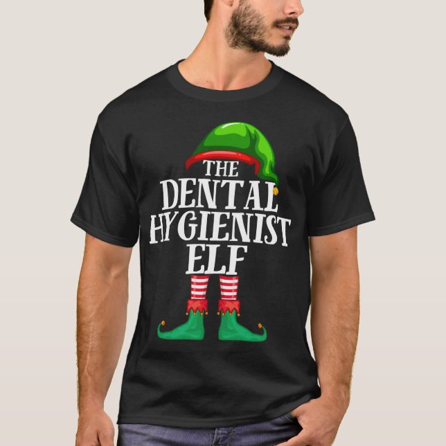 T-shirt Cadeau dentaire Elf jumelé Famille Noël (Devant)