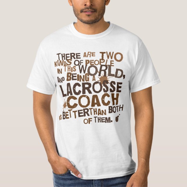 T-shirt Cadeau d'entraîneur de lacrosse (Devant)