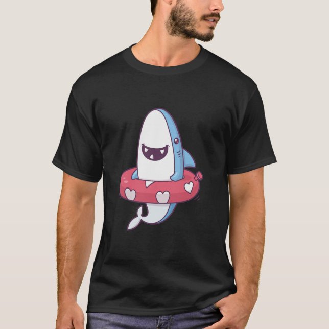 T-shirt Cadeau d'été fun requin (Devant)