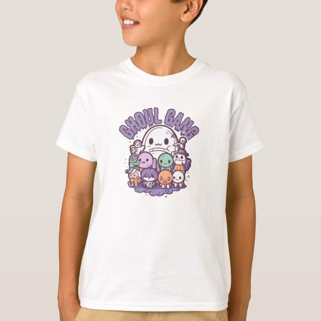 T-shirt Cadeau d'Halloween Cute Ghoul Gang (Devant)