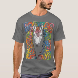 T-shirt Cadeau d'illustration colorée d'animal de mandala