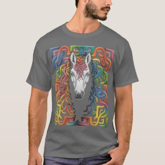T-shirt Cadeau d'illustration colorée d'animal de mandala